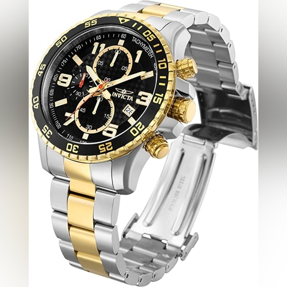 Invicta Men's Specialty Chronograph Textured Dial Stainless Steel Watch - Picture 8 of 9